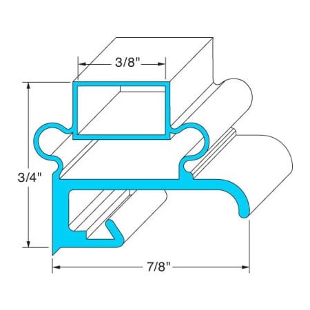 Allpoints Allpoints 74-1015 Vinyl Magnetic Door Gasket - 15 1/2" x 20 5/8" 741015